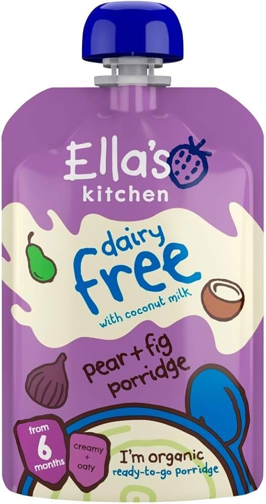 Ella's Kitchen - Organic Dairy Free Pear & Fig Porridge (Stage 1) 100g (Pack of 6) 1