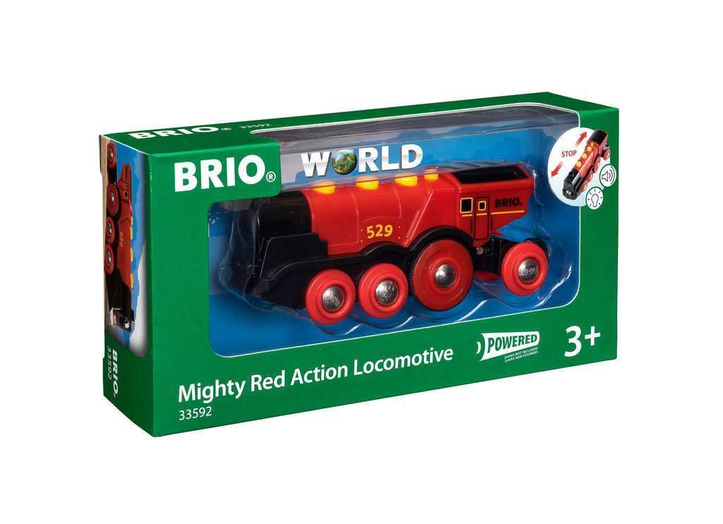 BRIO Mighty Red Locomotive Battery Powered Action Engine for Kids - Model 33592 1