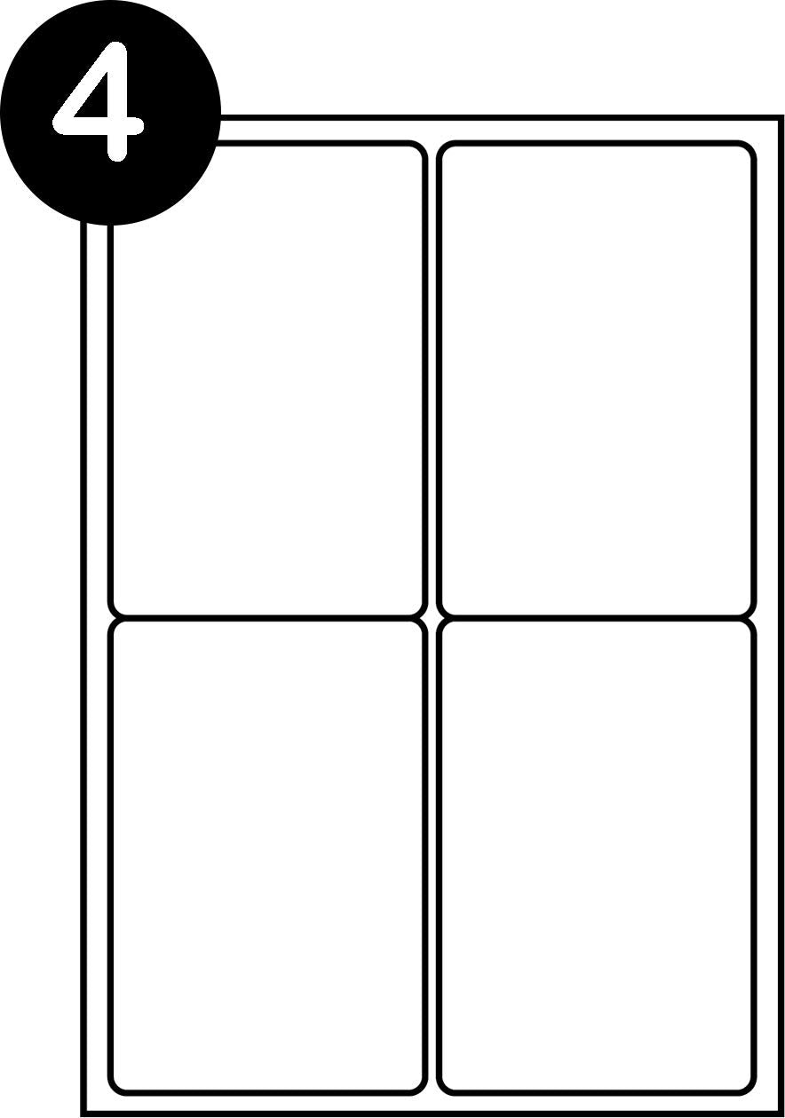 SmithPackaging A4 Self Adhesive Address Labels - 4 Labels Per Sheet | Matt White | Permanent Adhesive 2
