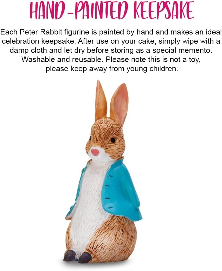 Anniversary House Peter Rabbit Resin Keepsake Cake Topper - Hand-Painted Figurine Decoration