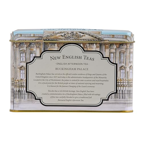 New English Teas Buckingham Palace Tin - English Afternoon Blend, 40 Tea Bags 10