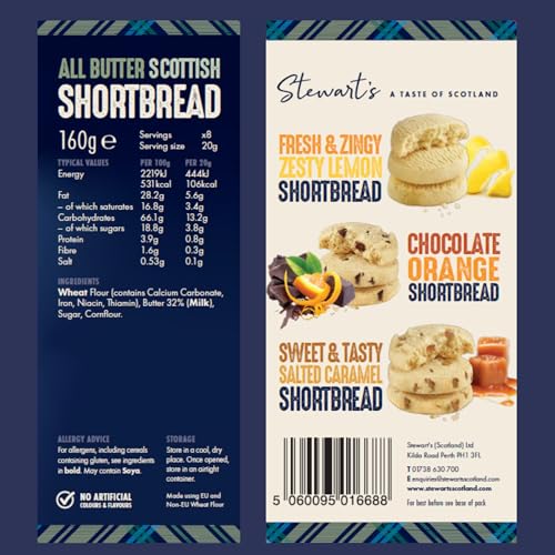 Stewart's Signature Range Traditionelles Shortbread (160 g) – Tartan Collection Dose 4