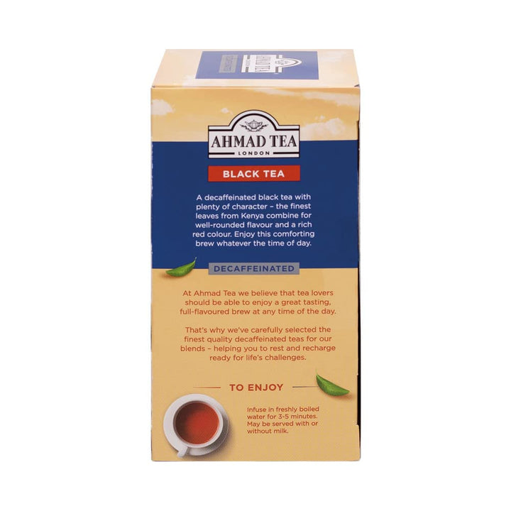 Ahmad Tea - Decaffeinated Black Tea | 20 Tea Bag Sachets | Kenyan Black Tea