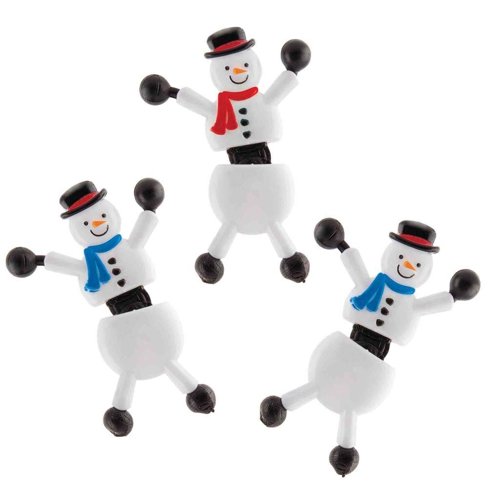 Baker Ross Snowman Wall Crawlers - Sticky Feet Climbing Toys for Kids 1