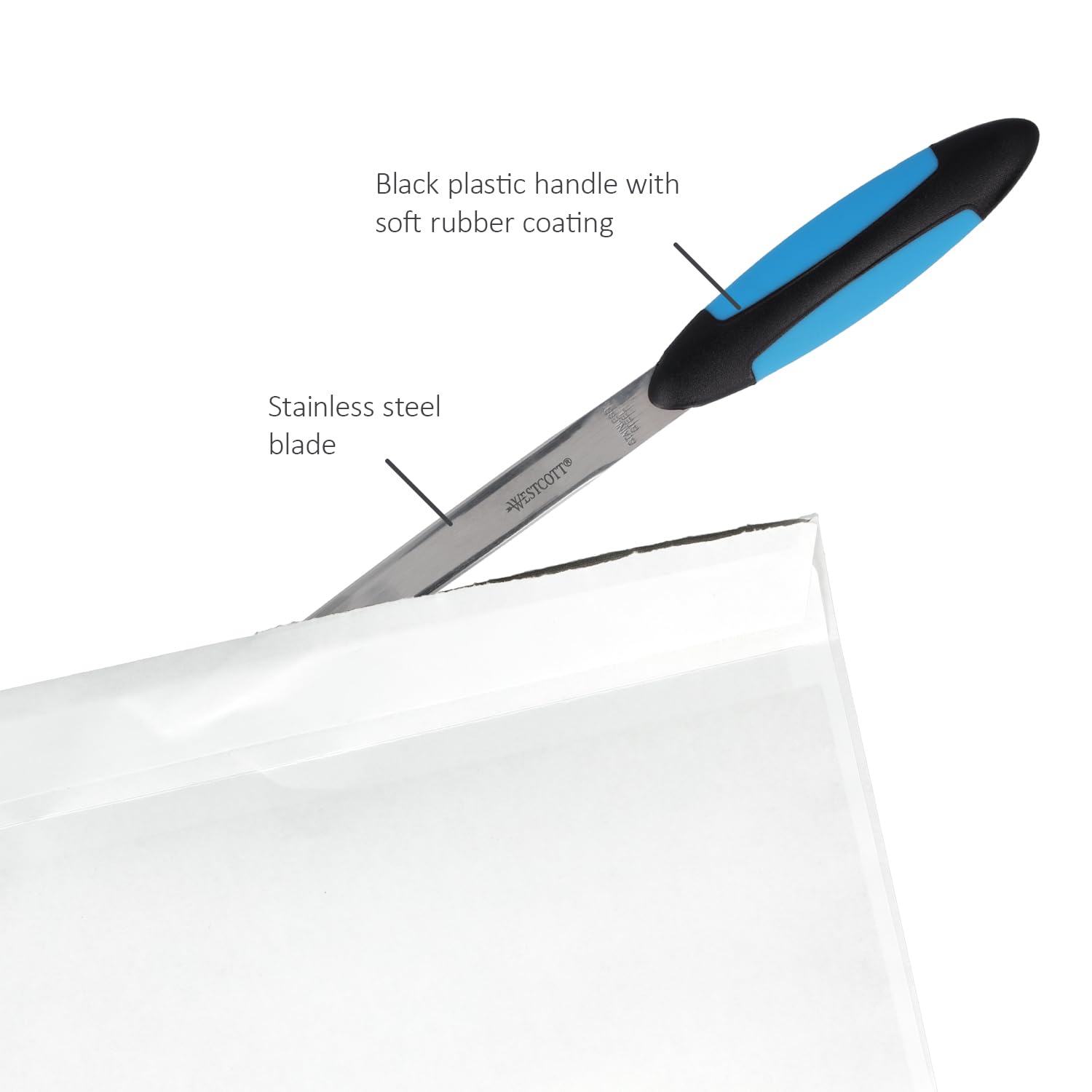 Westcott Letter Opener with Soft Grip Handle | Metal Blade | 28g 2