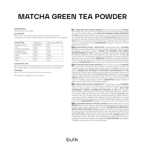 Matcha-Grünteepulver in Großpackung – 500 g, geschmacksneutral, im Schatten gewachsen, für Smoothies, zum Backen und für Getränke 3