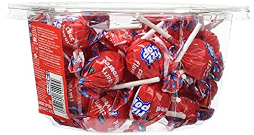 Beacon Cherry Fizz Pops - Sherbet Filled Lollipop (Pack of 40)