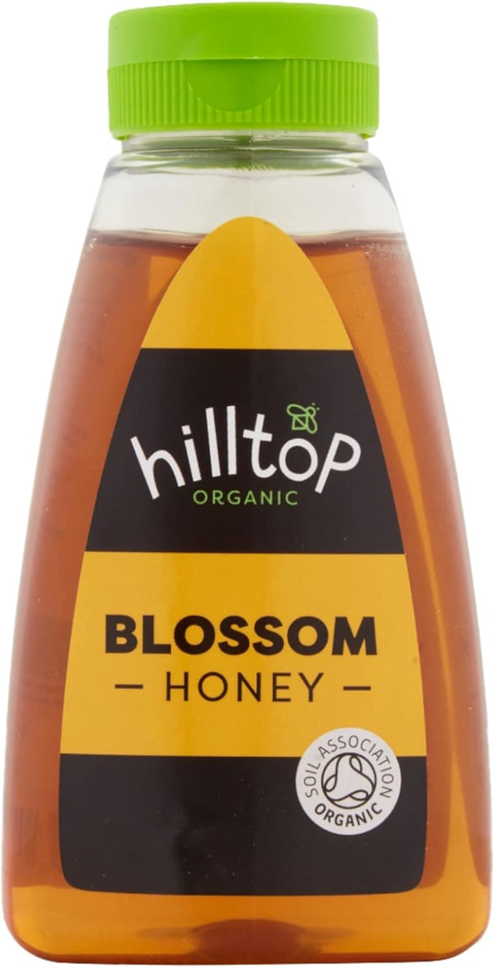Hilltop Honey - Organic Blossom Honey - Squeezy Bottle - 340g
