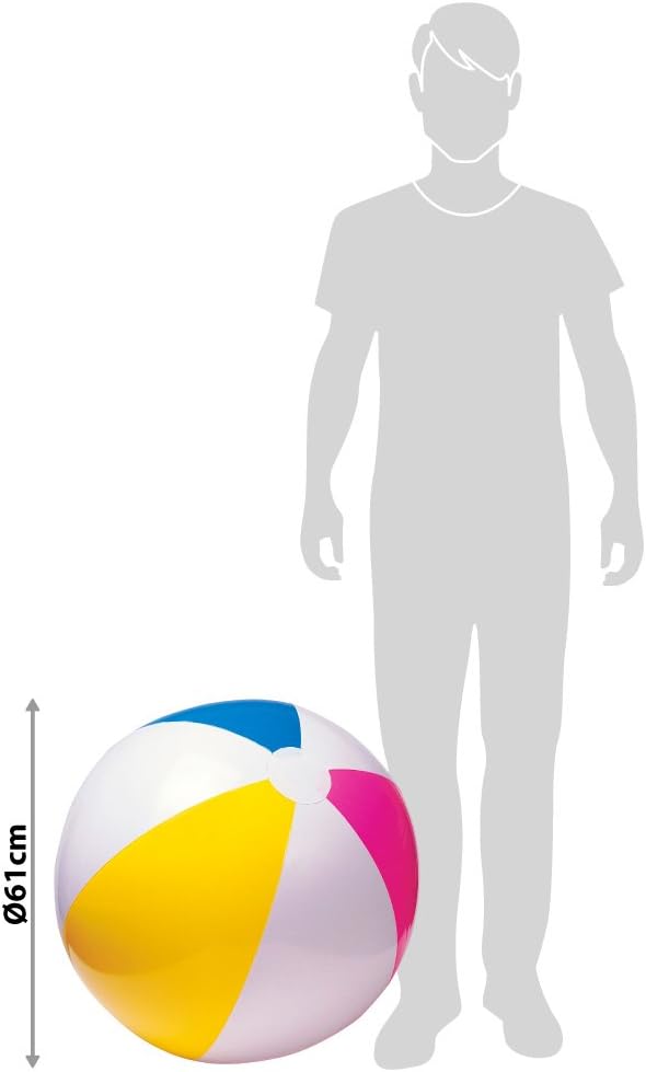 Intex 59030EP 24 Zoll glänzender Strandball – Spielen im Freien für Kinder ab 3 Jahren 3