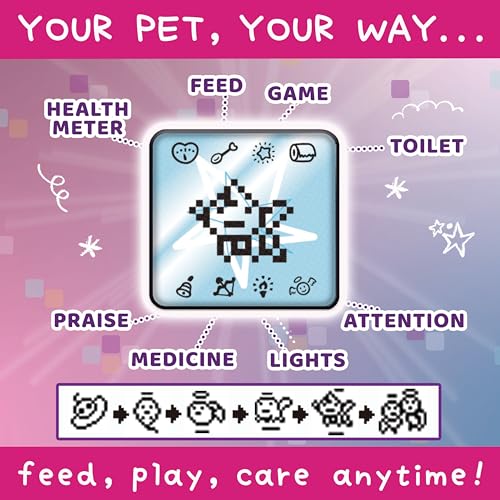 Tamagotchi Original Angel Dress Digital Pet - Electronic Toy for Kids 8+ 10