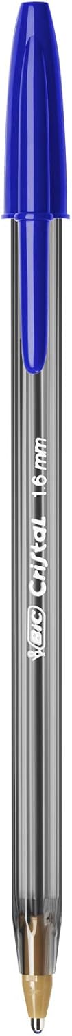 BIC Cristal Large, Wide Point Ball Ballpoint Pens, Smooth Ink Flow, Lightly Smoked Barrel, in Blue, Pack of 50 5