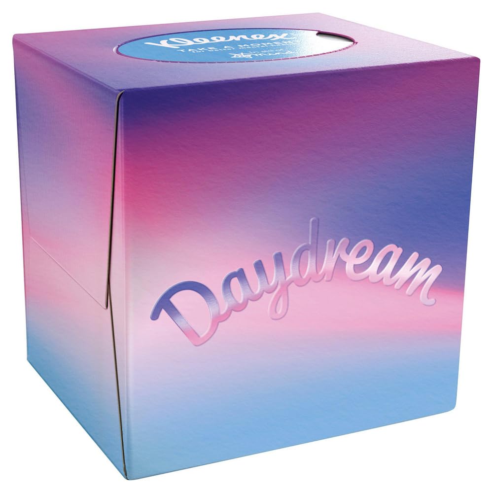 Kleenex Single Cube Tissue Box in aid of Mind | 48 Unscented Sheets | Multicolor