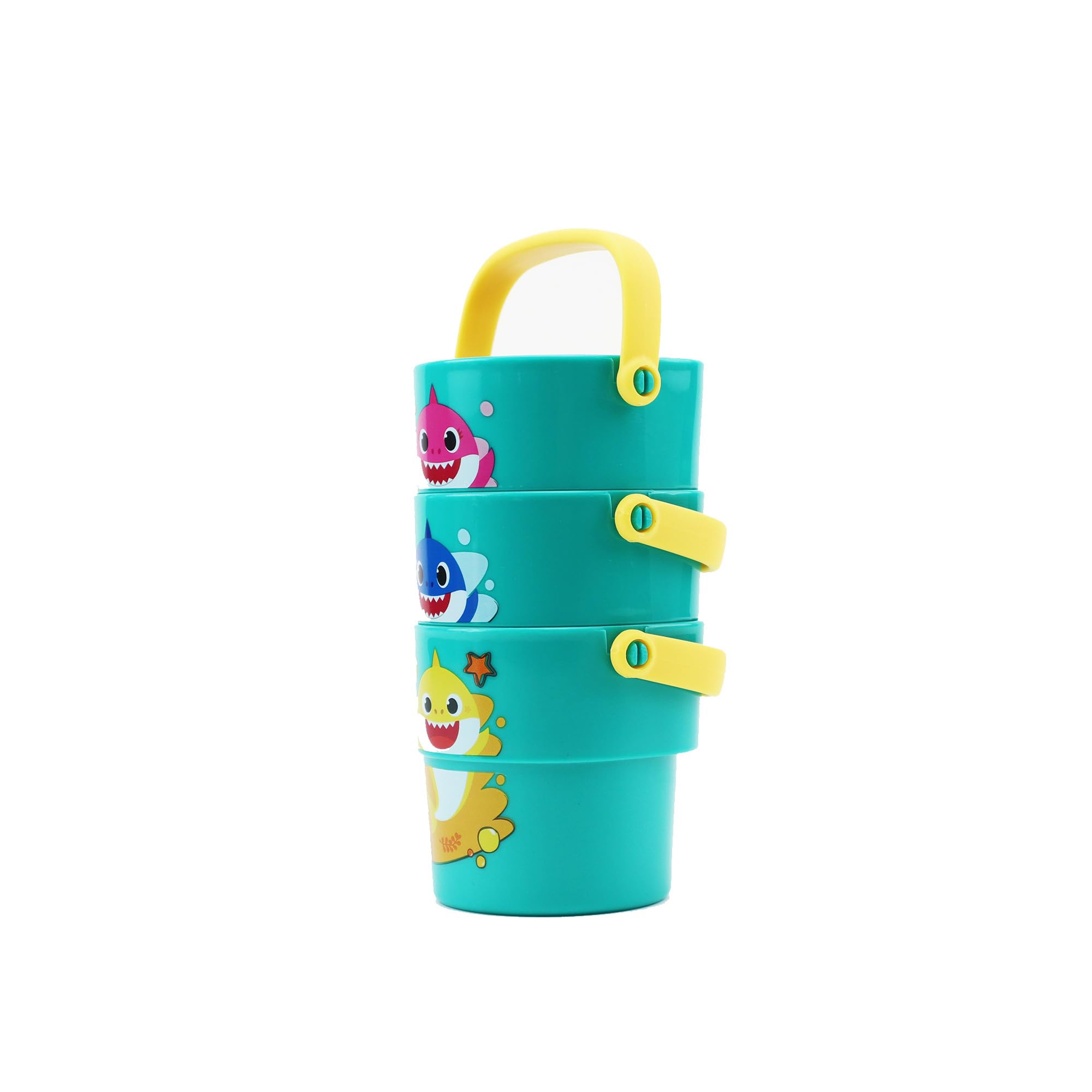 Baby Shark Bath Toys - 3 Pack Stackable Animal Print Cups | Ages 6M+ 9