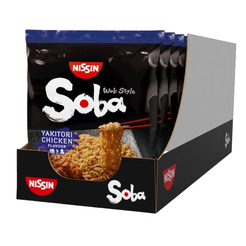 NISSIN Soba Wok Style Yakitori Chicken Flavoured Instant Noodles - 110 g (Pack of 9) 1