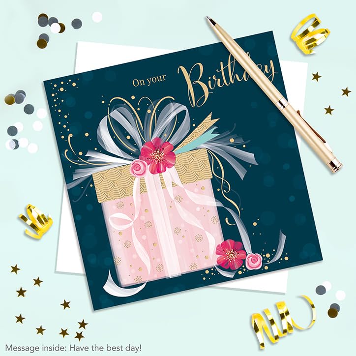 Piccadilly Greetings Assorted Luxury Birthday Cards Multipack for Women | 6 Cards, 16x16 cm 6
