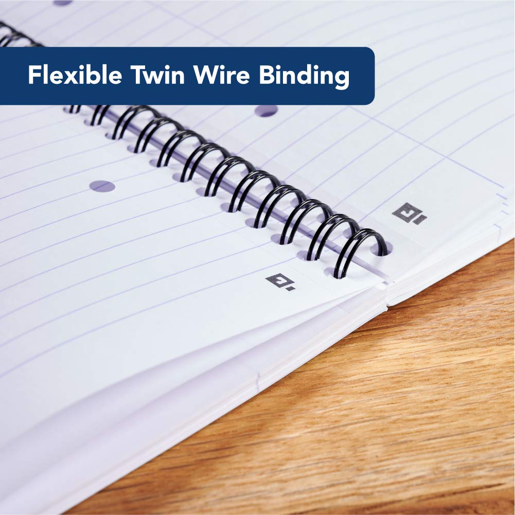 Oxford My Notes A4 Wirebound Notebook, 200 Page, 8mm Lined with Margin, Navy (Pack of 3) 4