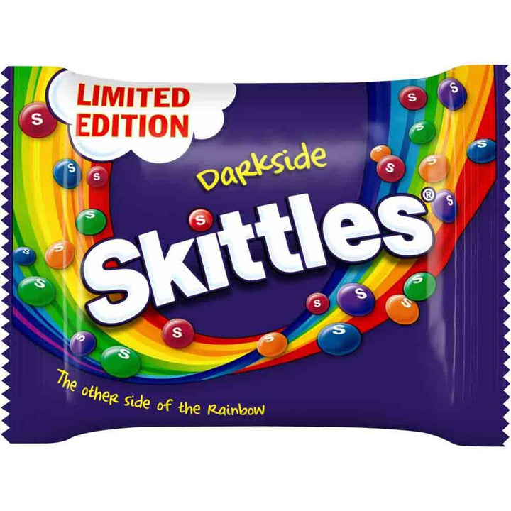 Skittles Darkside Fruity Chewy Sweets Party Pack - 18 Individually Wrapped Packs, 324g