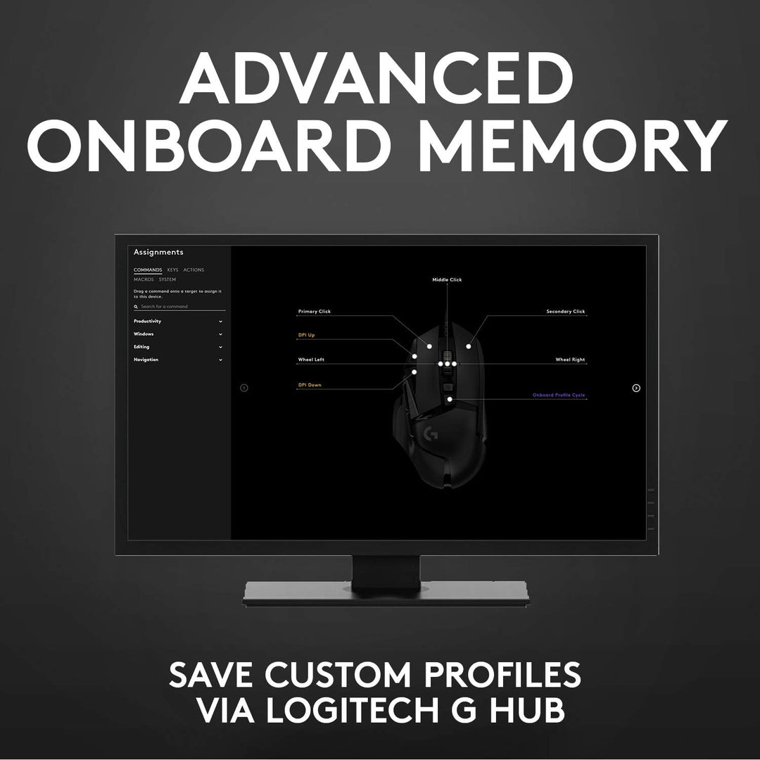 Logitech G502 HERO High Performance Wired Gaming Mouse - 25,600 DPI, 11 Programmable Buttons, Adjustable Weights, RGB LIGHTSYNC