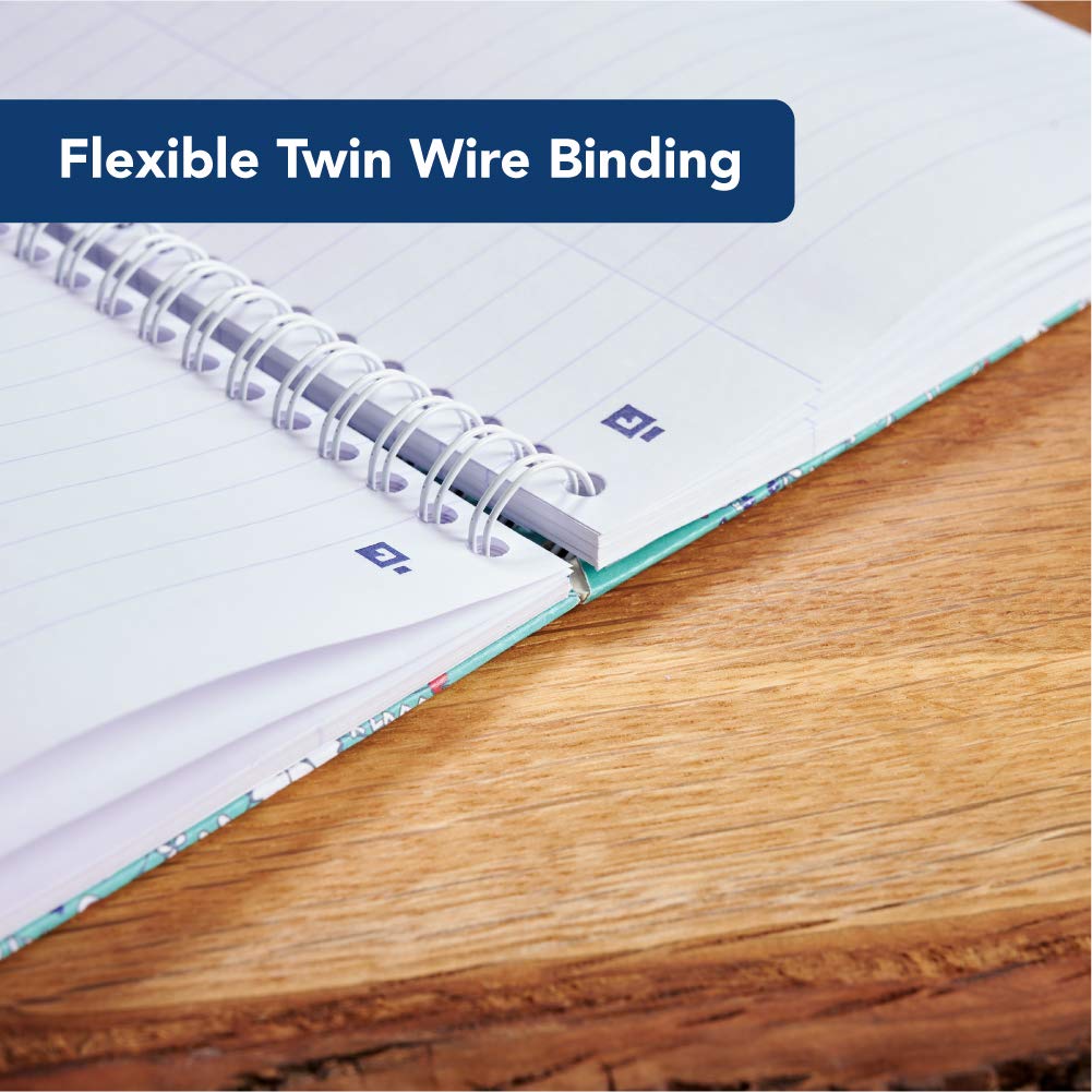 Oxford Bloom A5 Hard Cover Wirebound Notebook - Ruled, 140 Pages, Scribzee Enabled 4