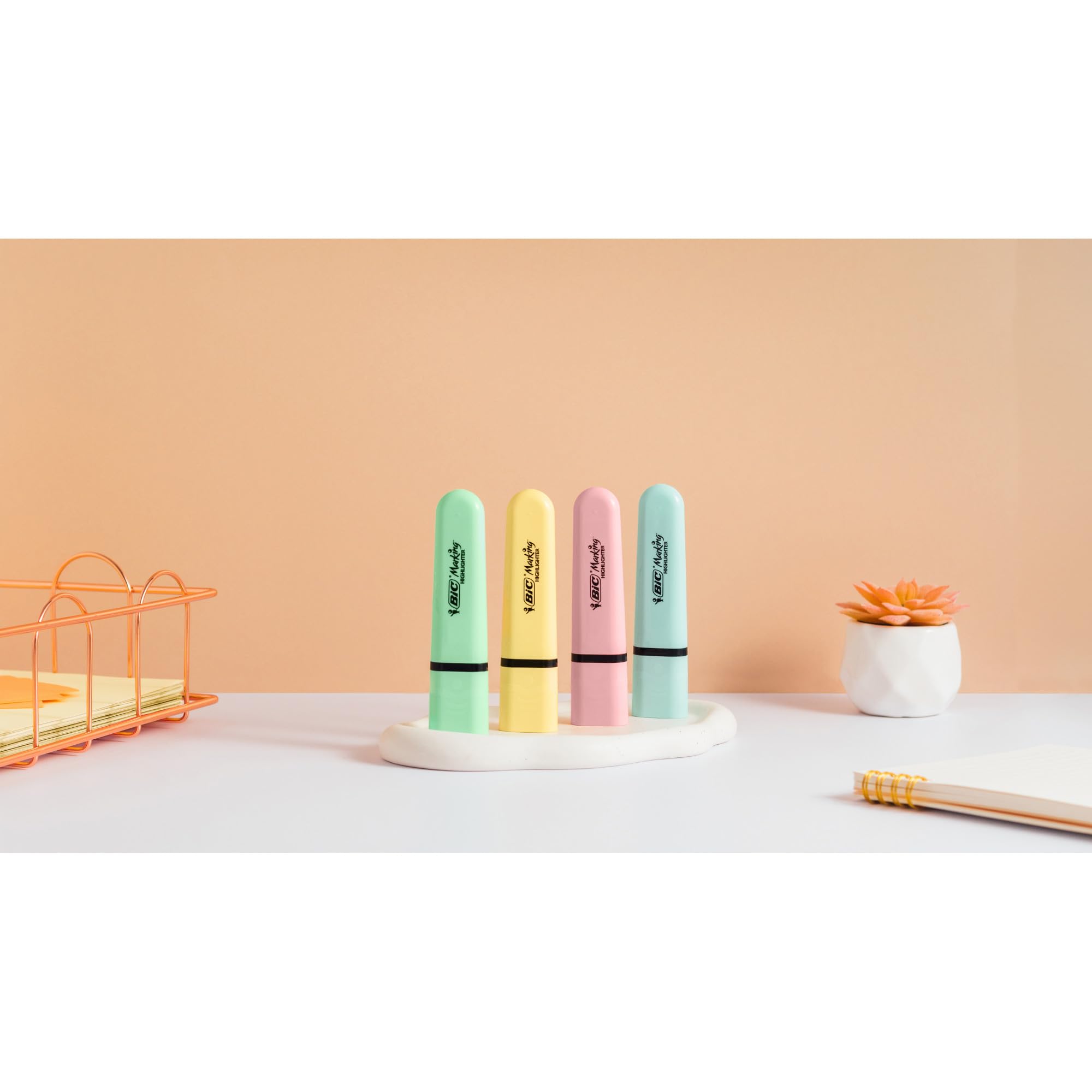 BIC Marking Flat Highlighter Pens with Modular Chiselled Nib (1.2 mm-4.6 mm) | Pack of 10 6