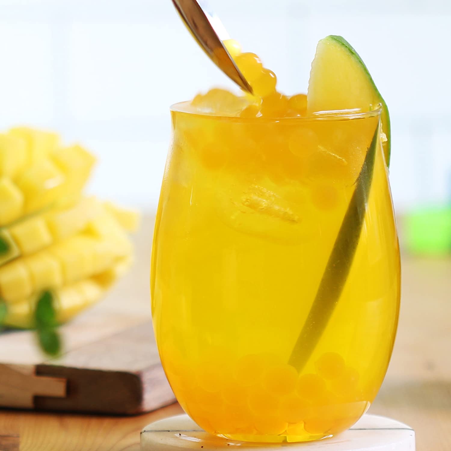 The TeaShed Mango Bubble Tea Fruit Syrup - 330ml | 11 Servings | Real Fruit Flavor 2
