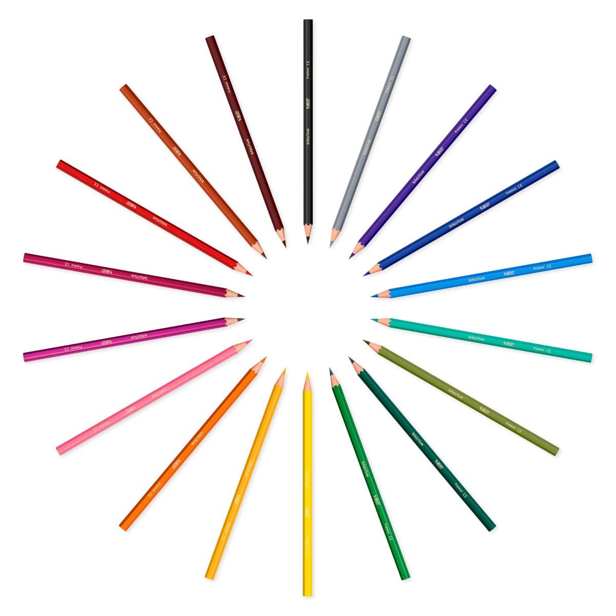 Bic Kids Evolution ECOlutions Colouring Pencils - Eco-Friendly, Durable Design for Kids 5+ 6