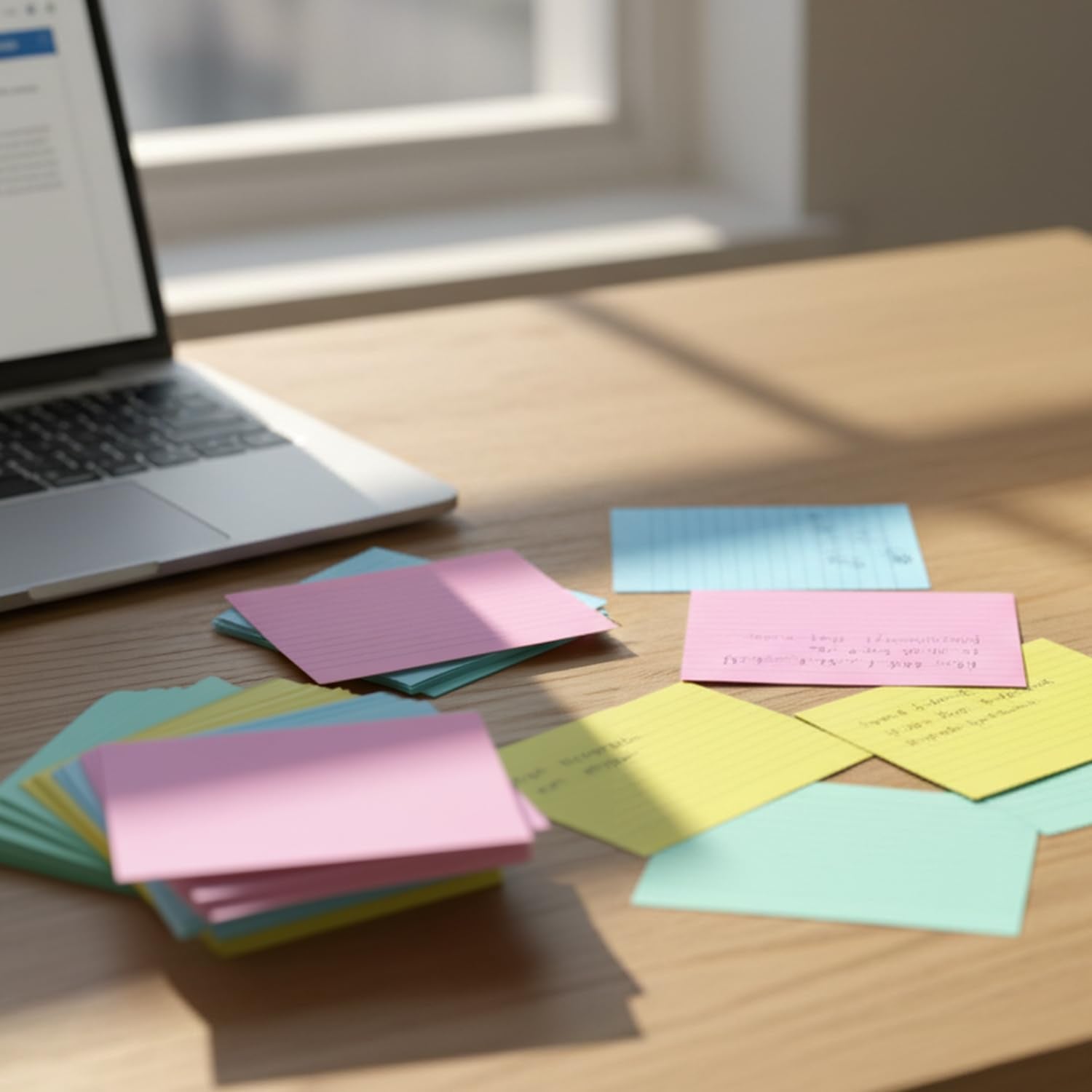 Hawksbill Coloured Index Cards A6 Ruled - 100 Pack Neon Colours | 148mm x 105mm 5