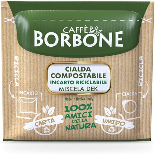 Caffè Borbone - Decaffeinated Coffee Compostable Pods (150 Pods, ESE 44mm)