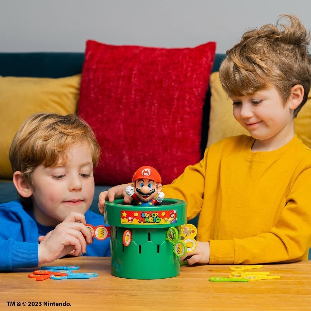 TOMY Pop Up Super Mario Family Board Game for Kids, 2-4 Players