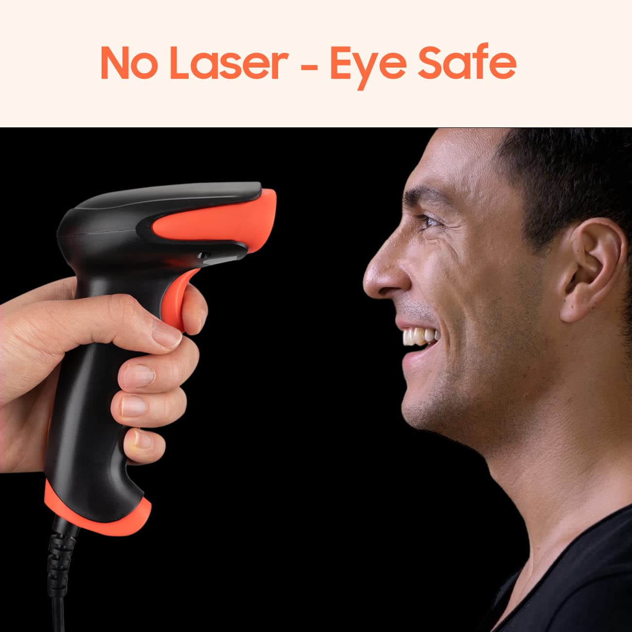 Tera 1500C CCD USB Wired 1D Barcode Scanner | 1500 Pixel Imaging | Reads Screen & Paper