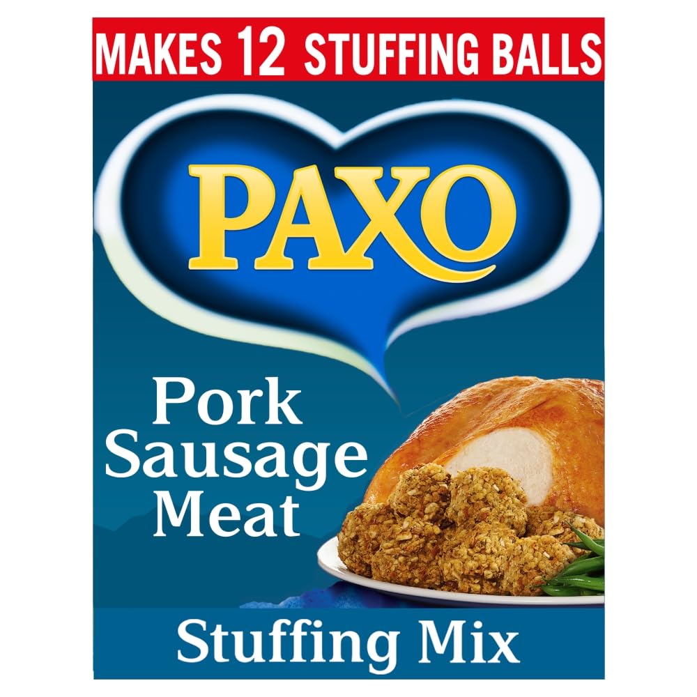 Paxo Limited Edition Pork Sausage Meat Flavour Stuffing Mix, 170g (Pack of 8) 1