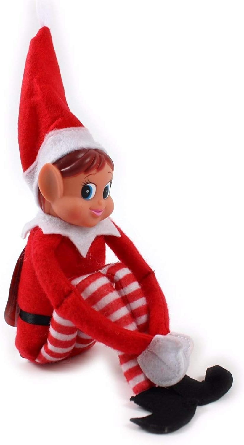 GLOW Elves Behavin' Badly - Elvie (Girl) Soft Body Vinyl Face Christmas Elf Figure