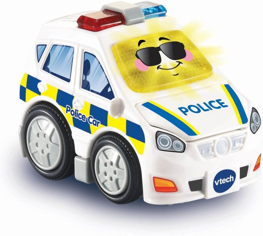 VTech Toot-Toot Drivers 2 Car Rescue Pack with Fire Engine and Police Car - Interactive Musical Vehicle Set for Toddlers 1-5 Years 2