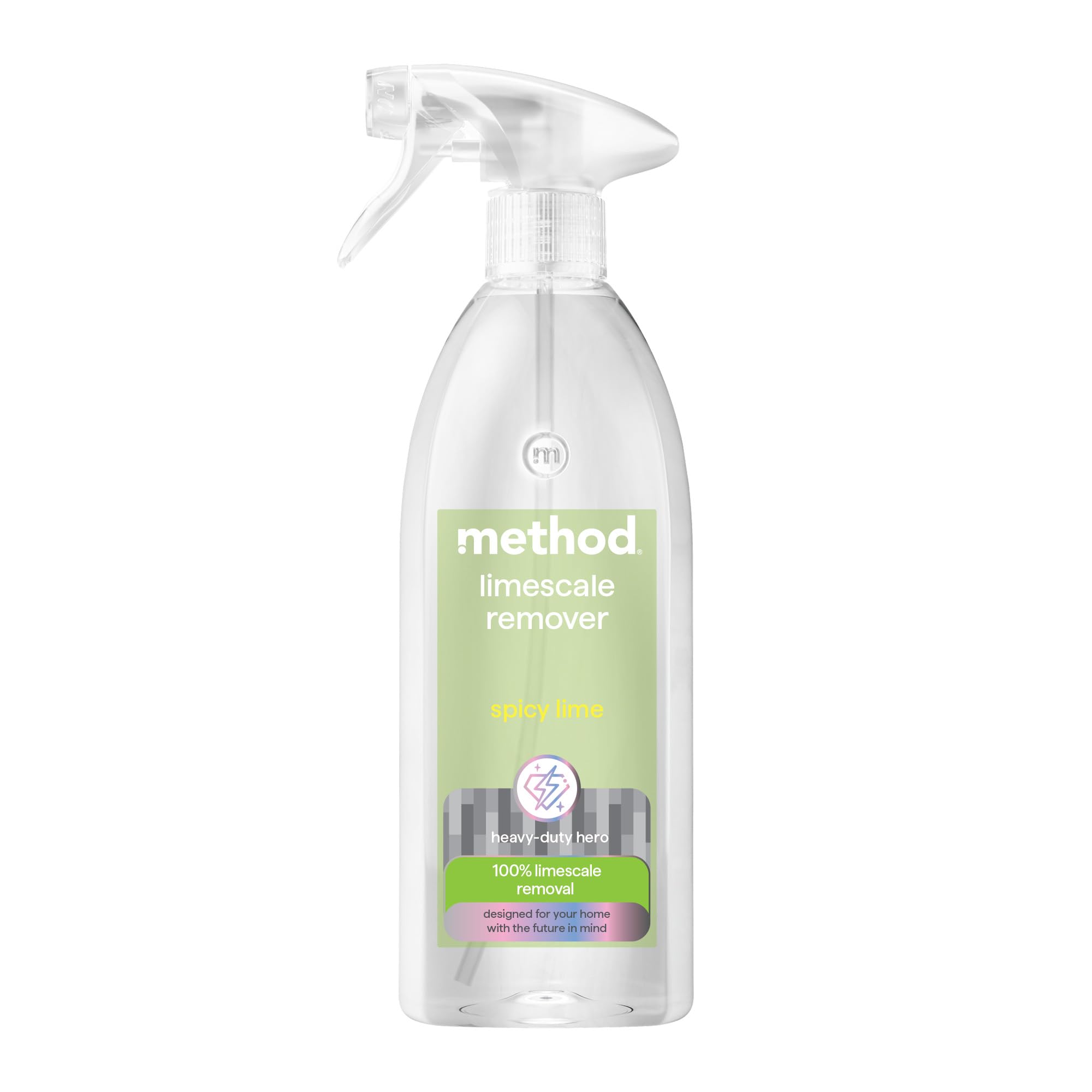 Method Limescale Remover Spray - Powerful Build-up Removal | Spicy Lime Scent | 828 ml