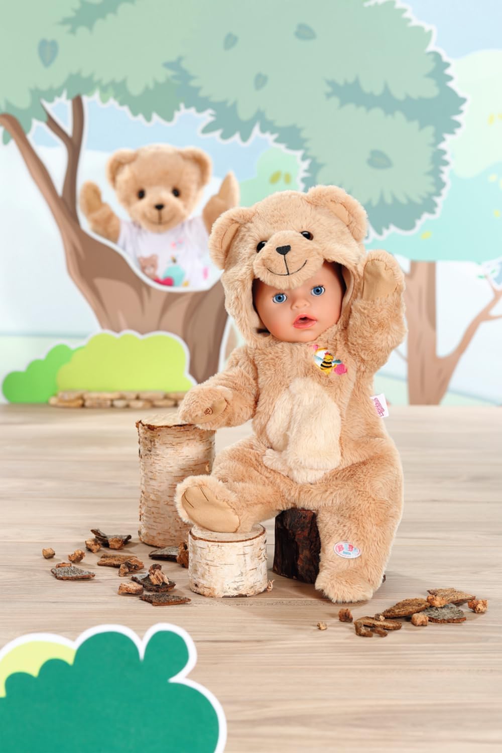 BABY born Bear Suit 836088 - Soft Cotton Polyester Onesie for Dolls 2