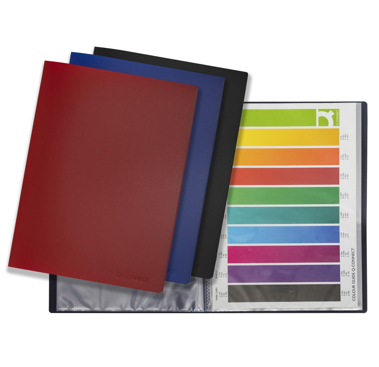 Q-Connect A4 Presentation Display Book - 40 Pockets | Blue Polypropylene | Copy Safe 3