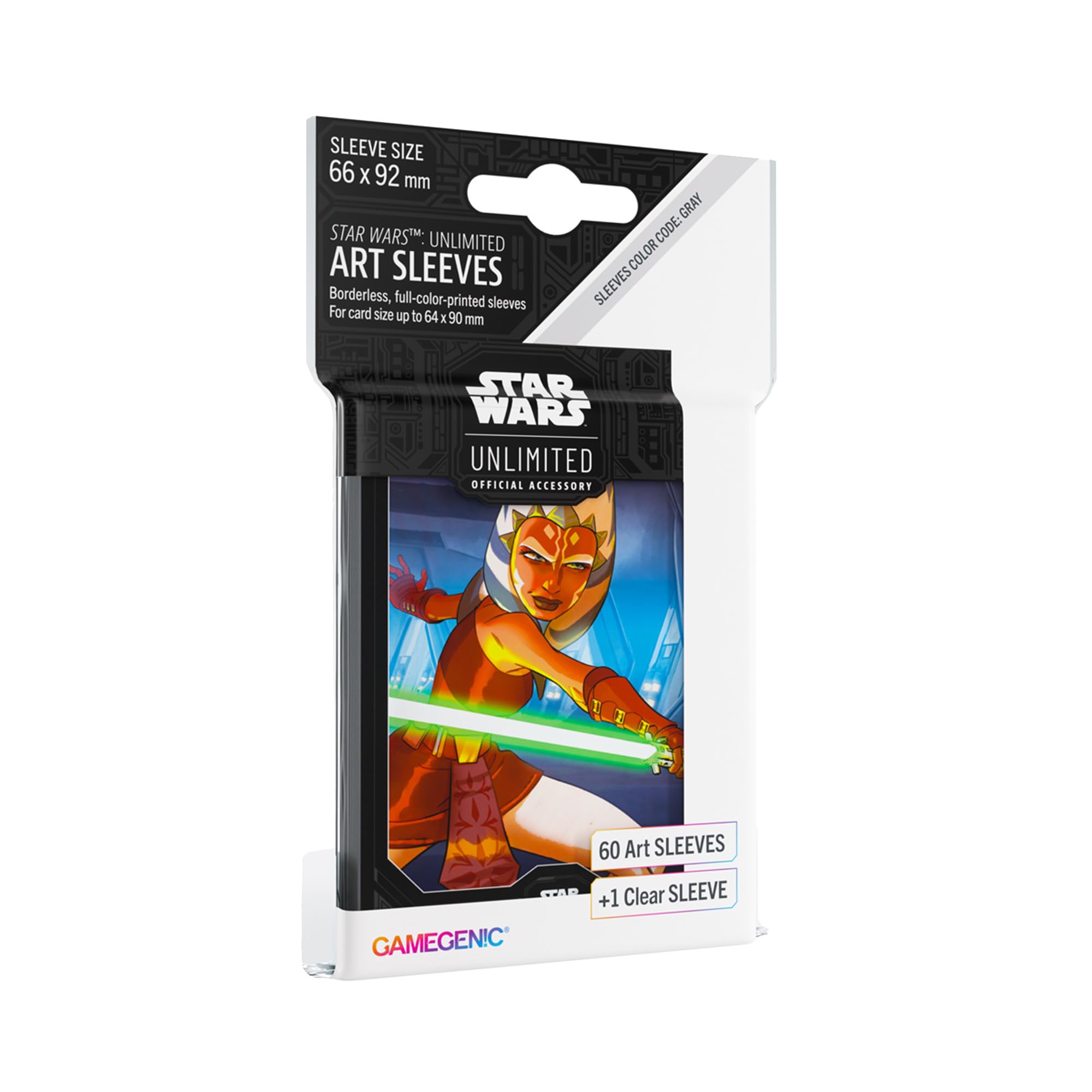 Gamegenic Star Wars Unlimited Ahsoka Tano Art Sleeves | 66x92mm | 60 Count