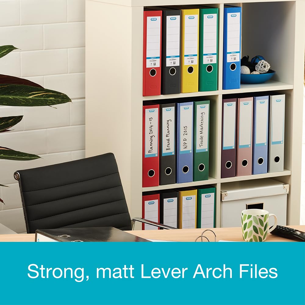 Elba A4 Lever Arch File - 570 Sheet Capacity | 80mm Spine | Red 4
