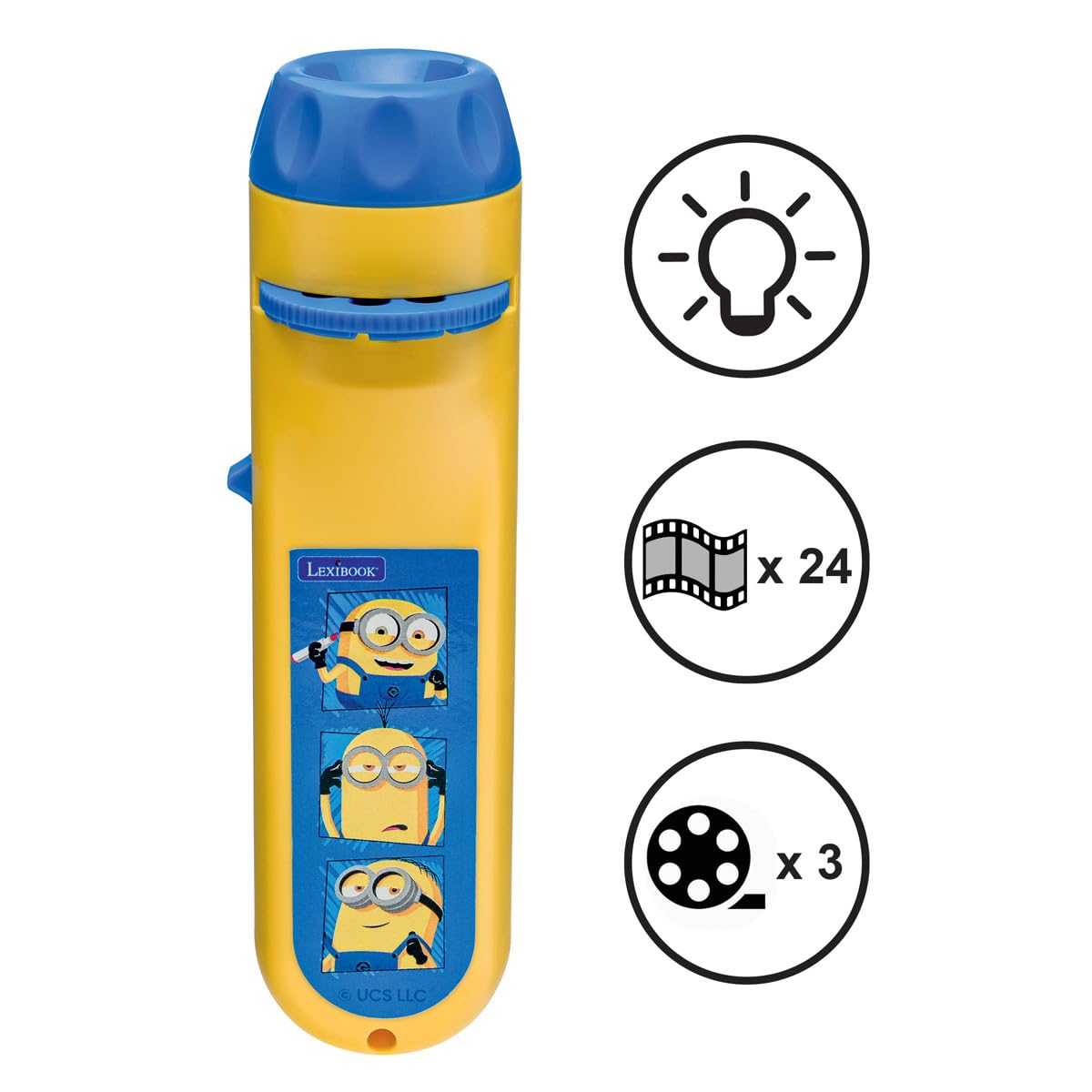 LEXIBOOK Despicable Me Minions Story Projector and Torch - Projects 24 Images, 2-in-1 Toy, Ages 3+ 8