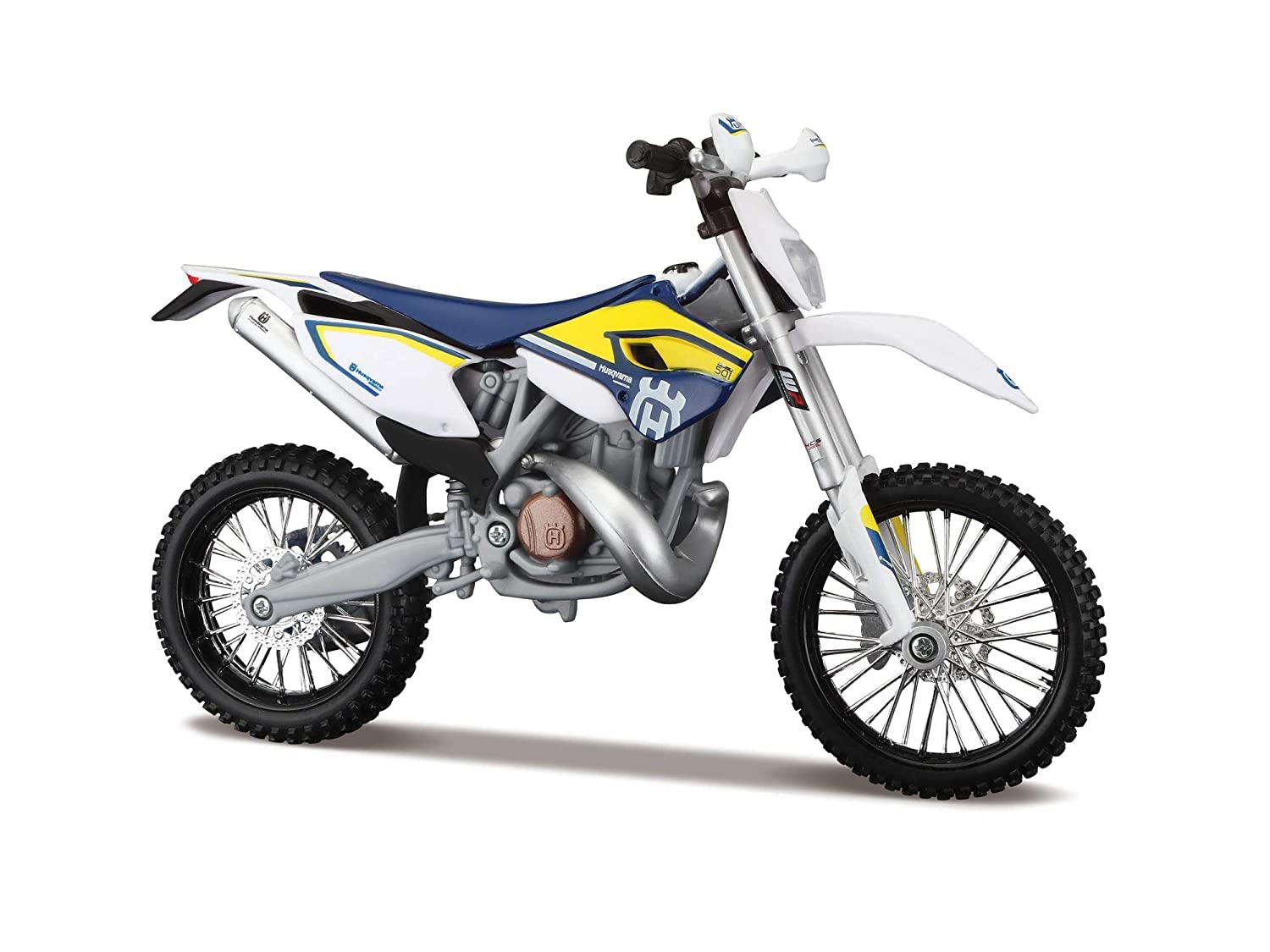 Maisto Husqvarna FE501 Motorbike - 1:12 Scale Die-Cast Model - Yellow
