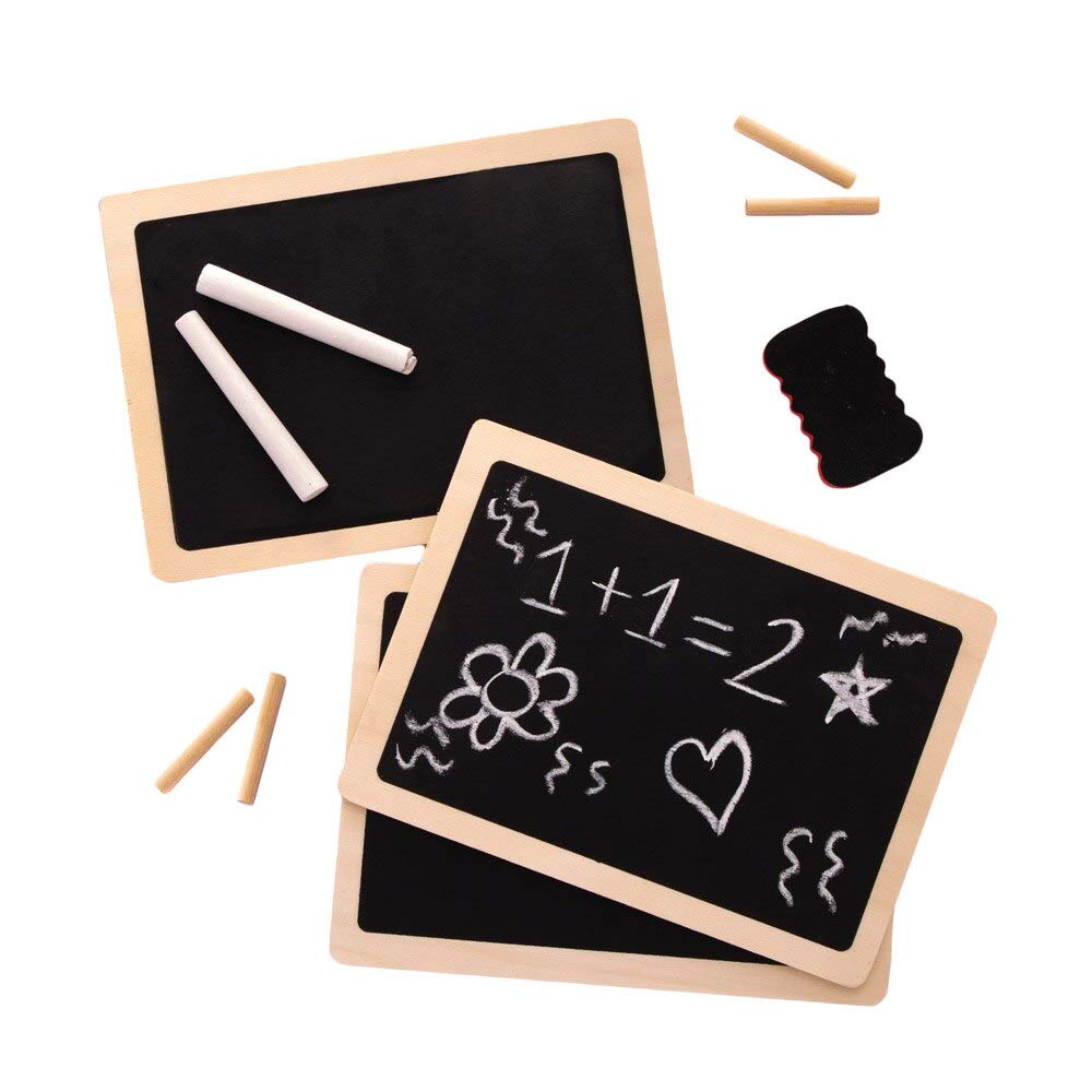 Baker Ross AW954 Wooden Chalkboards for Arts and Crafts | Pack of 4 | 17.5 x 13 cm