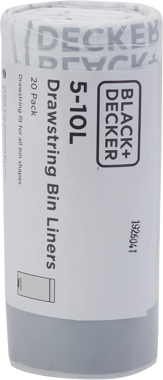 BLACK+DECKER - 5-10L Drawstring Bin Liners 20 Pack 1