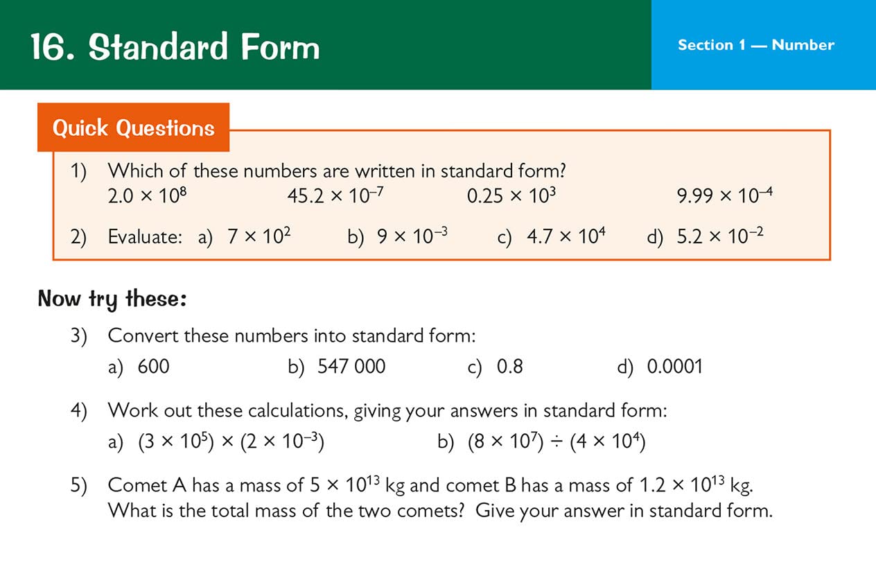 CGP GCSE Maths 9-1 Revision Question Cards - Foundation Arithmetic | Ages 15-16 | 96 Pages 3