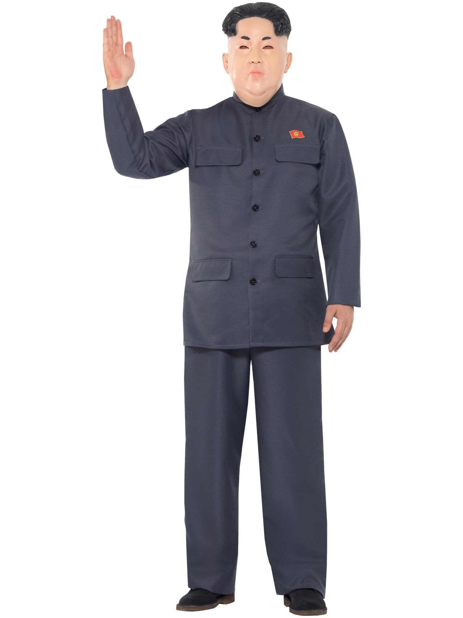 Smiffys Dictator Costume - Grey Suit with Trousers & Jacket for Adults