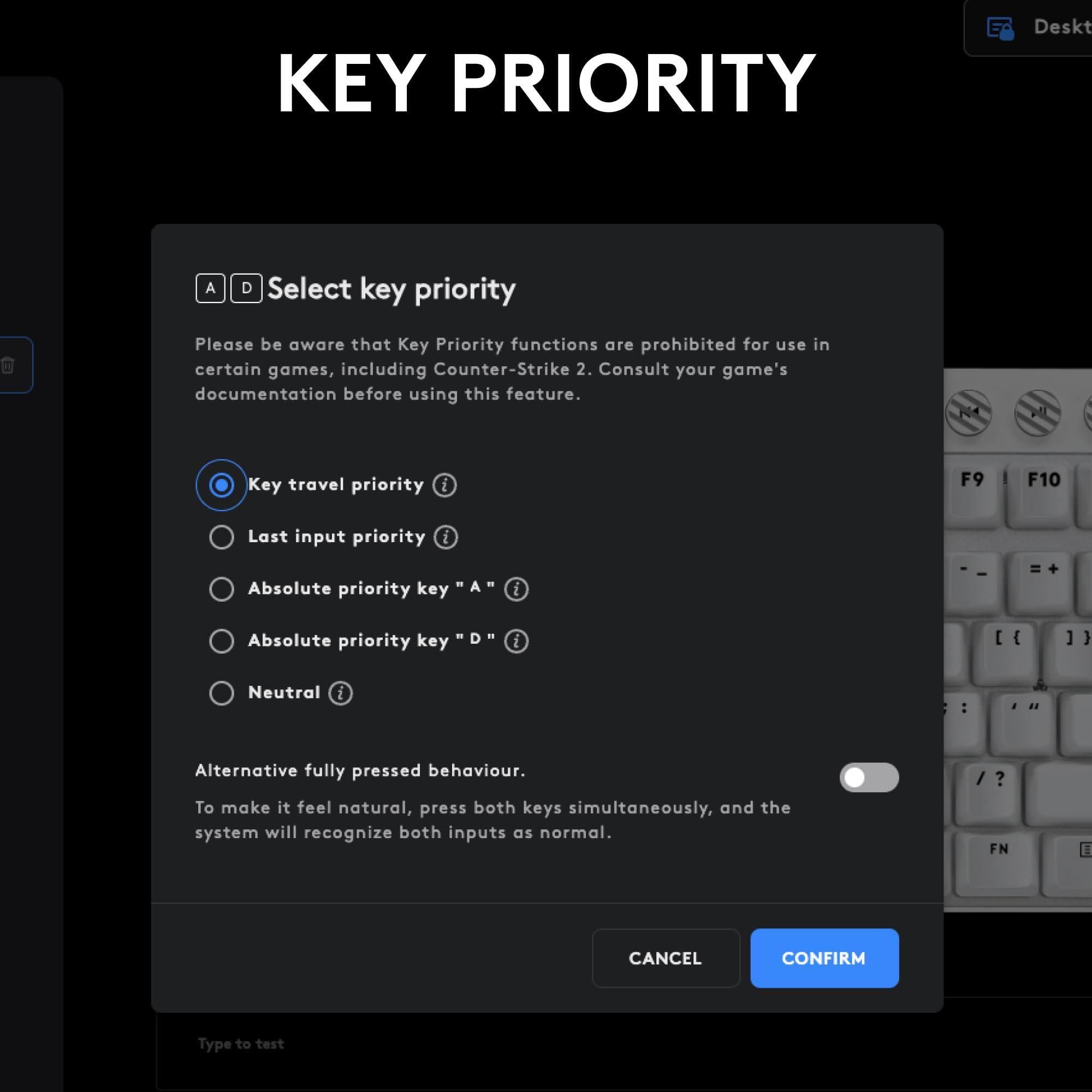 Logitech G PRO X TKL RAPID Tenkeyless Wired Gaming Keyboard with Magnetic Analog Switches | Black | RGB 9