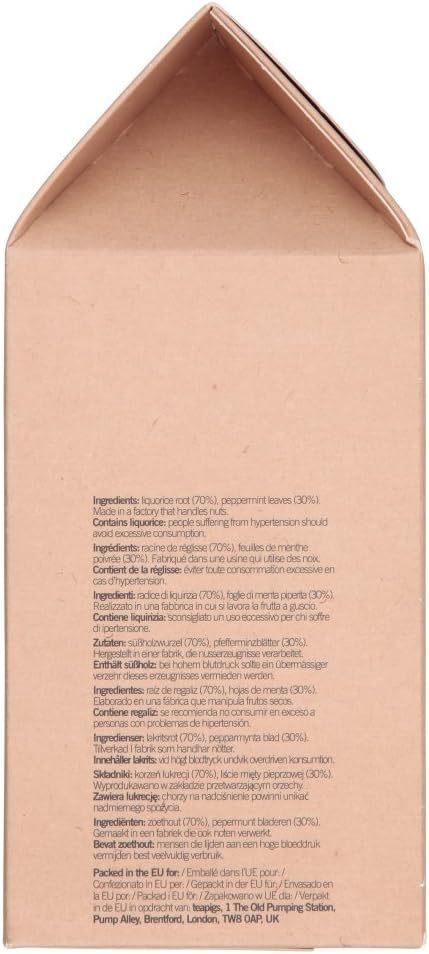 Teapigs Liquorice and Peppermint Tea - 50 Whole Leaf Tea Bags, Naturally Caffeine-Free Herbal Infusion