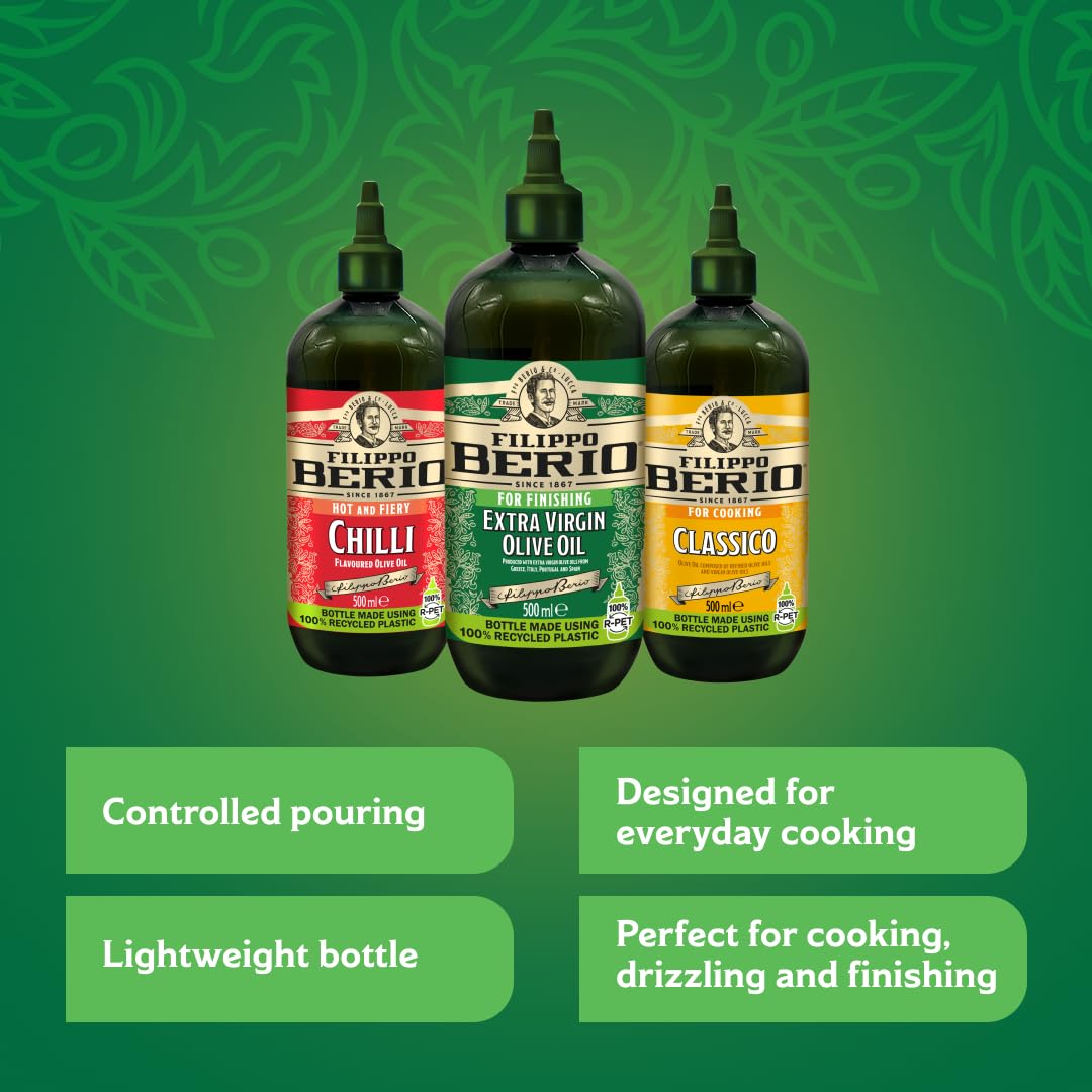 Filippo Berio Extra Virgin Olive Oil - Cold Pressed | 500ml Squeezable Bottle 5