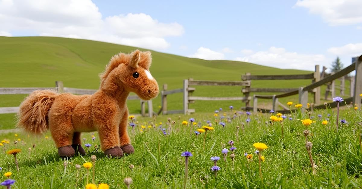 Zappi Co Light Brown Horse Plush Toy - 25cm Soft Stuffed Animal for Cuddles | Machine Washable