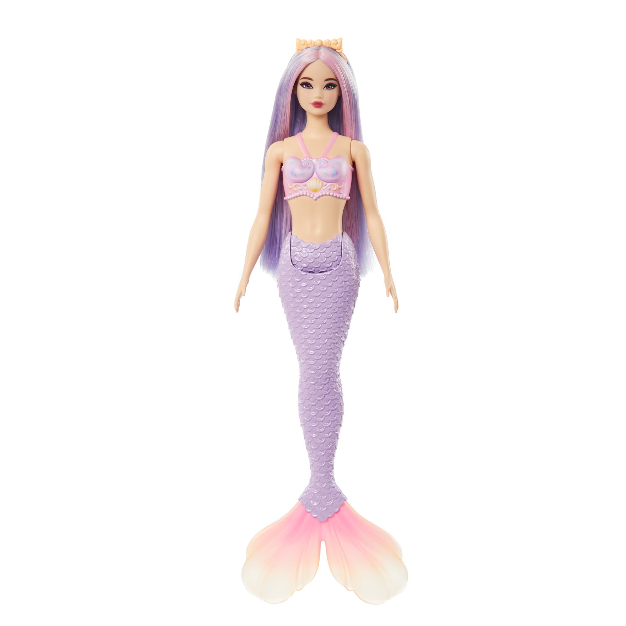 Barbie Mermaid Doll with Pink/Lilac Hair & Headband Accessory | Lavender Tail | HRR06 1