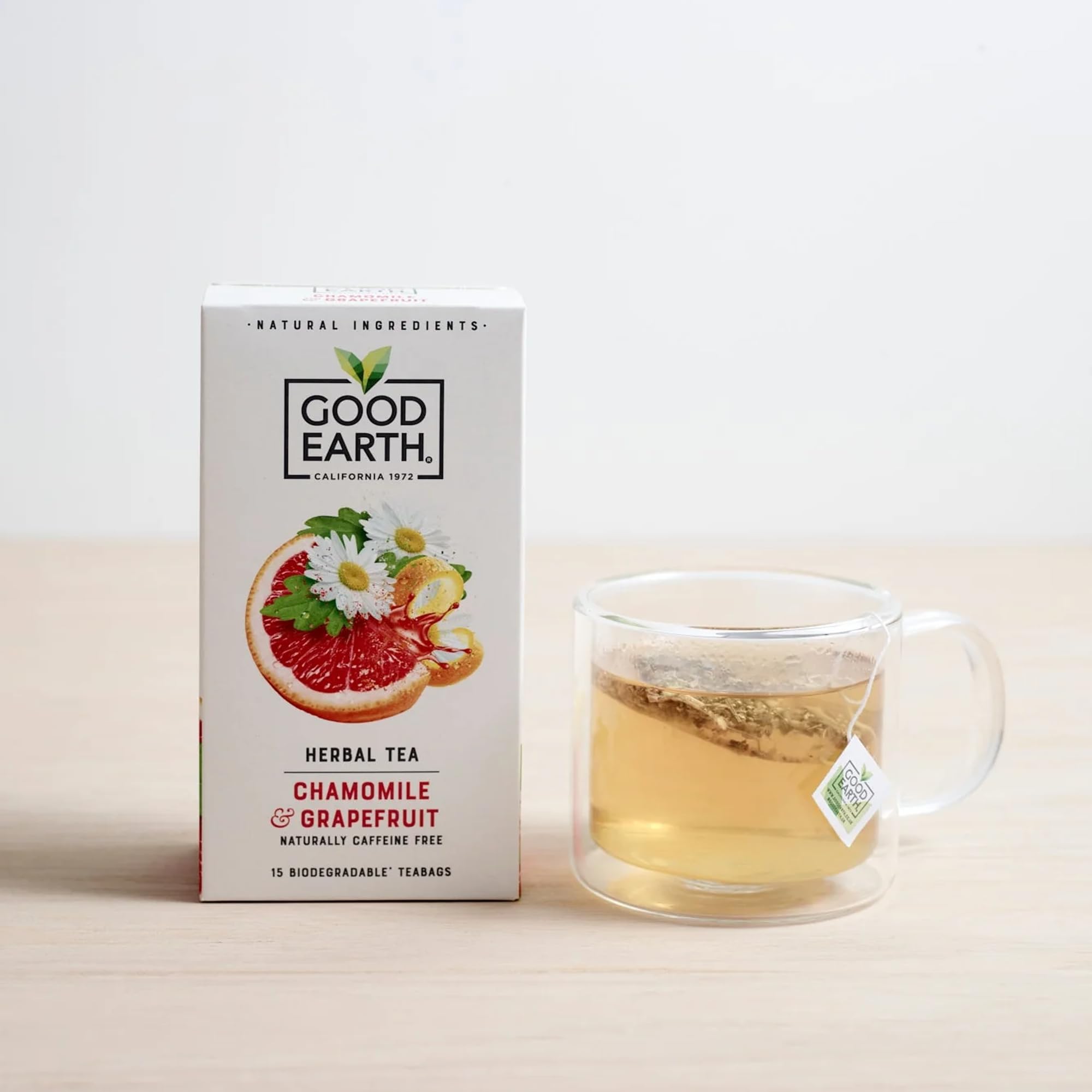 Good Earth Tea Co. Chamomile & Grapefruit Herbal Tea Bags - Naturally Caffeine Free | 15 Count 2